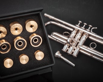 Trumpet HEAVY Trim Kit. Raw Brass Finish by Kgumusic. Personalized