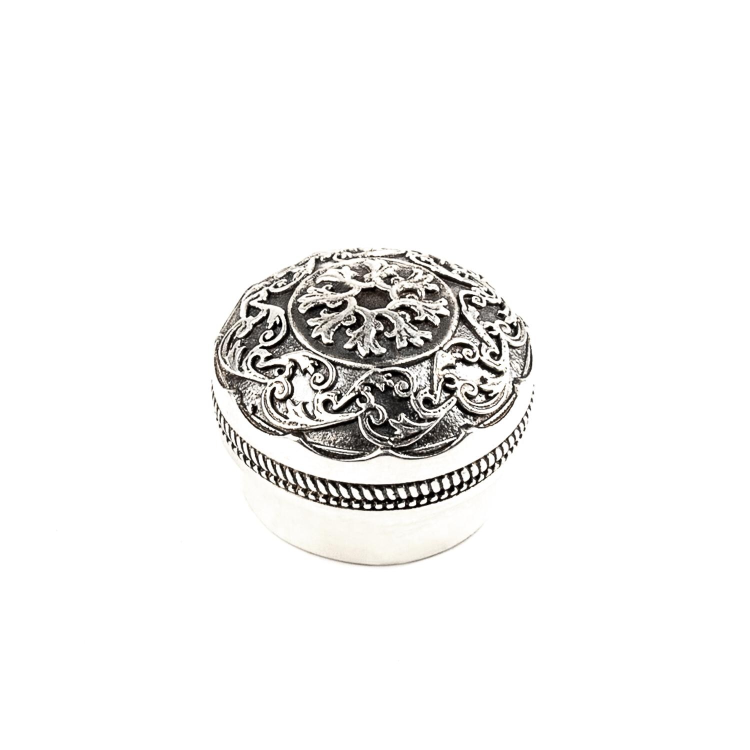 ダークシルバーフルートクラウン：花の彫刻入り925シルバー、ヤマハ