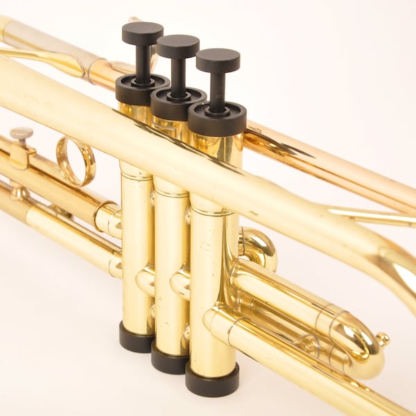 Bach LIGHT Trumpet Trim Kit Black Edition. Valve set Black lacquered by KGUMusic for All Bach Stradivarius trumpet models