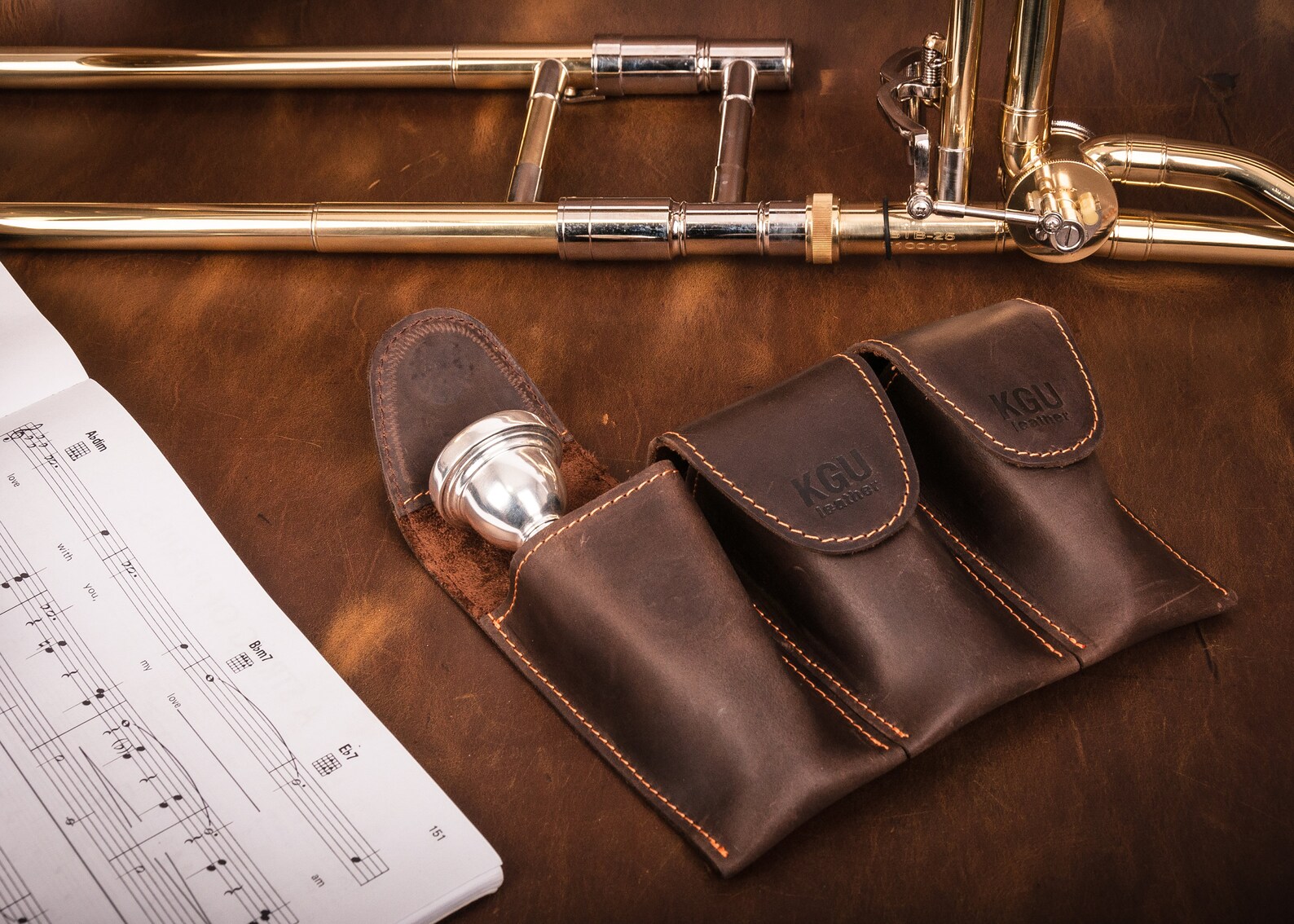 Trombone / Euphonium mouthpiece pouch KGUBrass TRIPLE Etsy