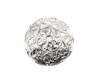 925シルバーフルートクラウン：花の葉の彫刻、ヤマハ、パール