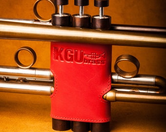 Trumpet Valve Guard | 7 Colors | Handmade Crazy Horse | Best gift for trumpet-brass musician Genuine Leather.