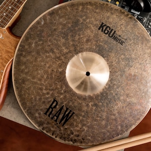 Regular Hi-Hat Cymbals from the KGUmusic Raw Series. Drummer cymbals. Professional Metal Drum cymbals