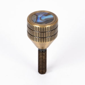 Saxophone Heavy Neck Screw 152. Bronze Lacquered with natural stones. Custom Neck Screw for Soprano, Alto, Tenor, Baritone Sax by KGUMusic