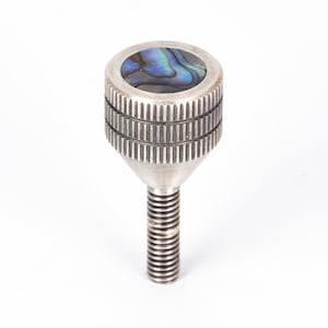 Saxophone Heavy Neck Screw 152. 998 Silver Brushed with natural stones. Custom Neck Screw for Soprano, Alto, Tenor, Baritone Sax by KGUMusic