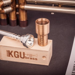 Trumpet Mouthpiece Booster KGUBrass. Rocket. 7 Finish types