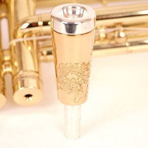 Trumpet Mouthpiece Booster by KGUBrass. Custom made CONE DRAGON. 7 finishes