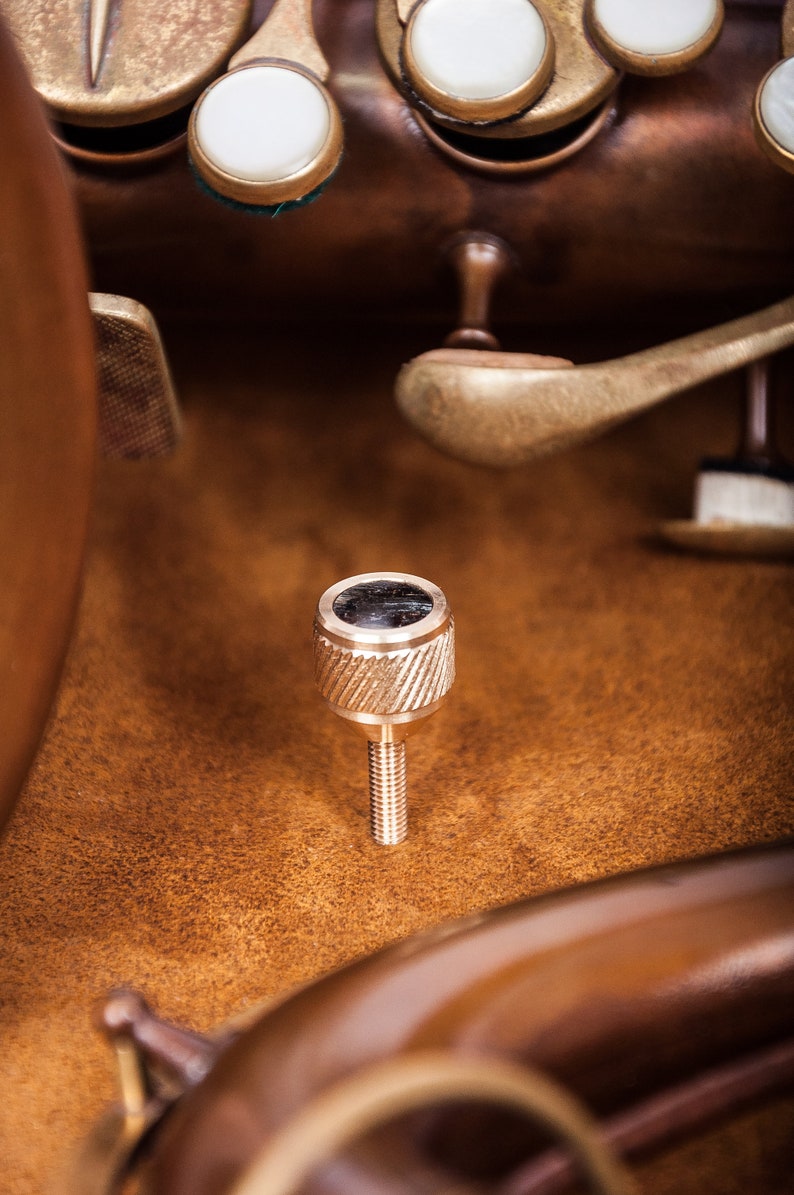 Yamaha Saxophone HEAVY Neck Screw. Kgubrass 135. Raw Brass. 6 Stones