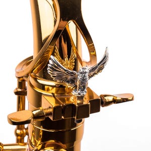 Amplificador ArtTone para saxofón, chapado en plata y oro, accesorios para saxofón, regalo para músicos, regalo para saxofonistas, instrumentos musicales
