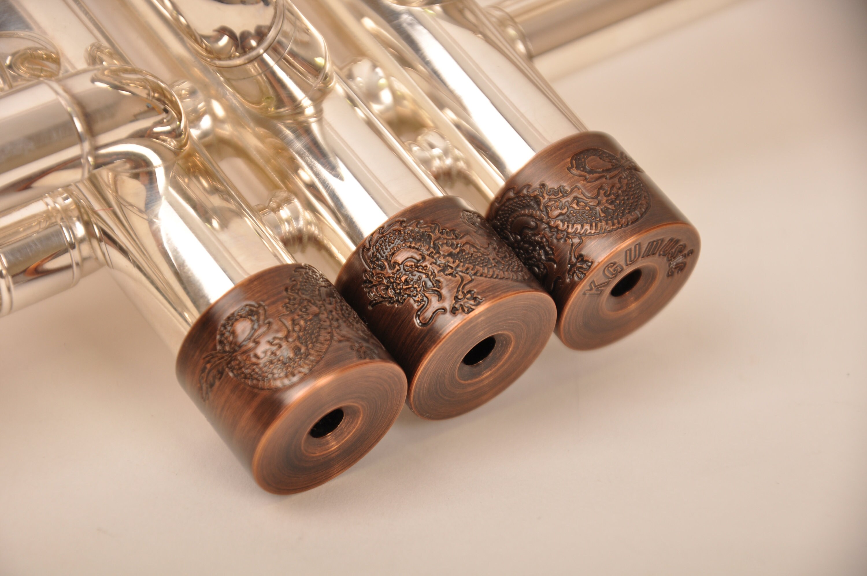 Yamaha Custom HEAVY Trumpet Trim Kit. Artistic DRAGON Style. Kgubrass