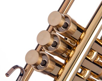 Trumpet HEAVY Trim Kit. Raw Brass Finish by Kgumusic. Personalized