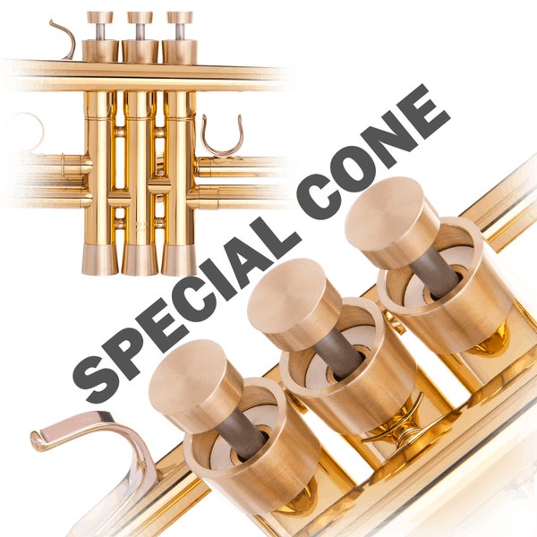Bach Customed Heavy Trumpet Trim Kit. Special CONE style. KGUBrass for All Stradivarius models.