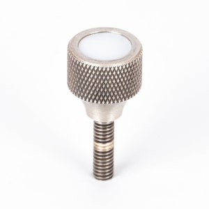 Saxophone Heavy Neck Screw 143. 998 Silver Brushed with natural stones. Custom Neck Screw for Soprano, Alto, Tenor, Baritone Sax by KGUMusic