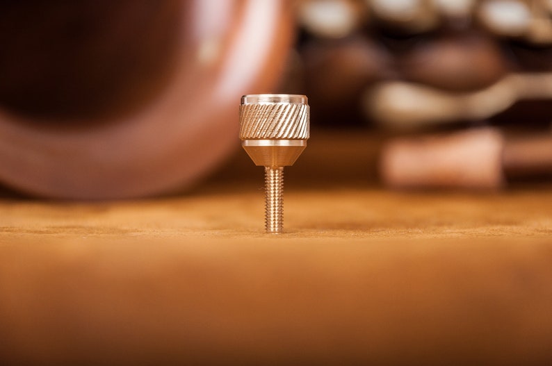 Yamaha Saxophone HEAVY Neck Screw. Kgubrass 135. Raw Brass. 6 Stones