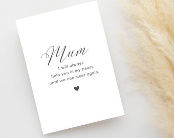 Mum Bereavement Card/ Sympathy Card/ Mothers Day