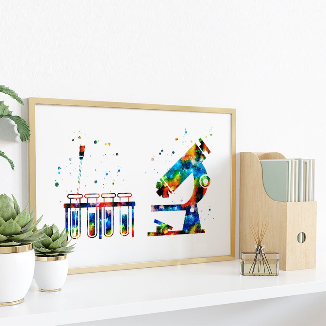 Microbiology Art Watercolor Print Gift for Microbiologist - Etsy