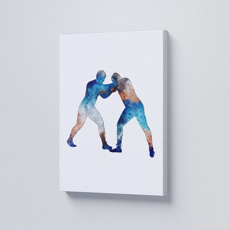 Wrestling Art Print, Wrestling Wall Art, Boys Room Wall Decor Etsy