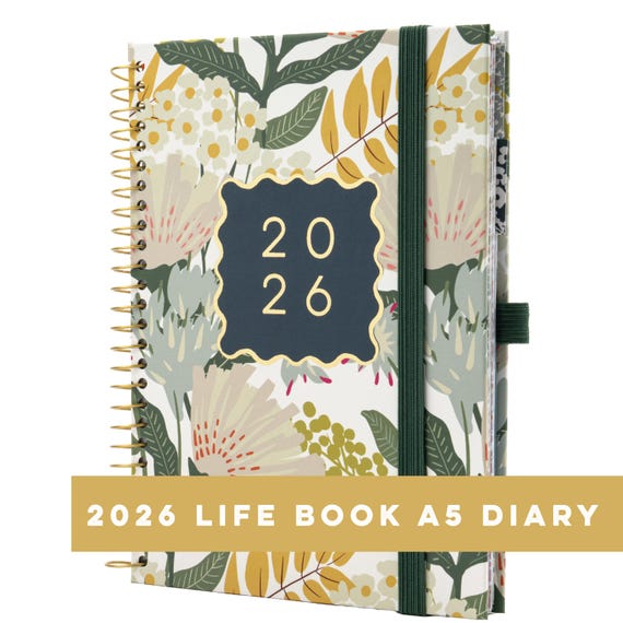 Agenda 2026 A5 Avec Onglets Colorés - Journalier Et Mensuel, Porte-stylo, Poche Intérieure, Bleu Clair - 6