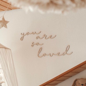 you are so loved - lettering made of wood as a wall decoration | Nursery Decoration | home decor | baby gift | Tales of Marley
