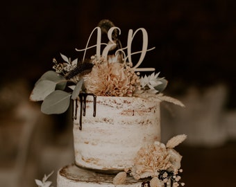 Personalized cake topper with initials for the wedding | Wedding cake topper for wedding cake | Cake Topper | Tales of Marley