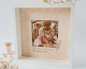 Mother's Day Gift: Personalized Picture Frame - Engraved Wooden Picture Frame | Mother's Day Gift | Best Mom
