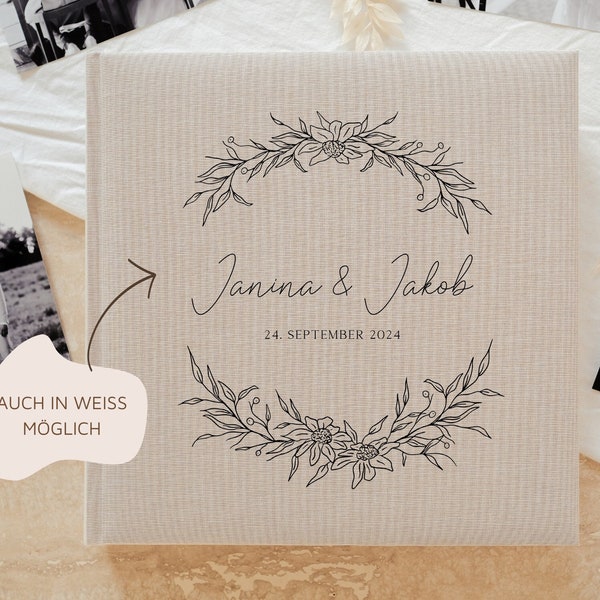 Personalized photo album for the wedding - guest book made of linen as a wedding gift | Wedding gift | Guestbook | Wedding album