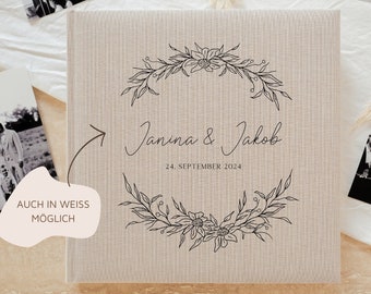 Personalized photo album for the wedding - guest book made of linen as a wedding gift | Wedding gift | Guestbook | Wedding album