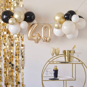 Birthday decoration for 40th birthday (balloon set) | Balloon garland as a decoration set for birthday parties for your fortieth birthday