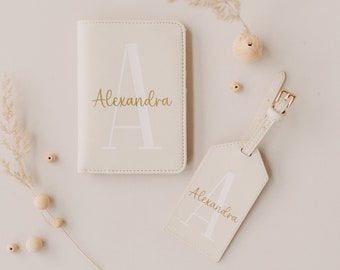 Personalized Passport Cover & Luggage Tag Set with Initial | wedding gift | personalized gift | Tales of Marley