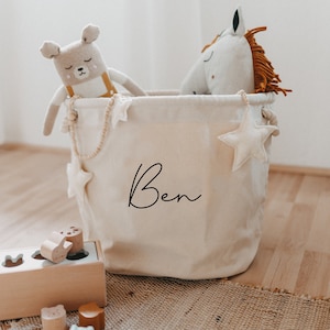 Personalisierter Aufbewahrungskorb für Spielsachen | Personalisierte Kinderzimmerdeko | Aufbewahrung für Spielzeug