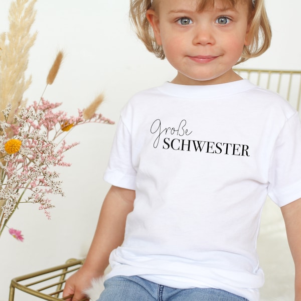 T-Shirt "Große Schwester" für Kinder & Geschwister | Geschwistershirts | Große Schwester Shirt | Schwangerschaft verkünden | Tales of Marley