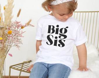 T-Shirt "Big Sis" für Kinder & Geschwister | Geschwistershirts | Große Schwester Shirt | Schwangerschaft verkünden | Tales of Marley