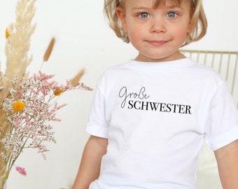T-Shirt "Große Schwester" für Kinder & Geschwister | Geschwistershirts | Große Schwester Shirt | Schwangerschaft verkünden | Tales of Marley