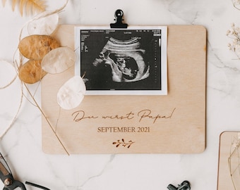 Pregnancy Announcement Ultrasound Image Clipboard | Announce Pregnancy | Fathers-to-be | You're going to be a dad | Tales of Marley