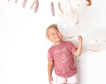 Geburtstagsshirt mit Name und Alter | Kindershirt Geburtstag |  personalisiertes Geburtstagshirt | Geburtstagsshirt Kinder |Geburtstagskind