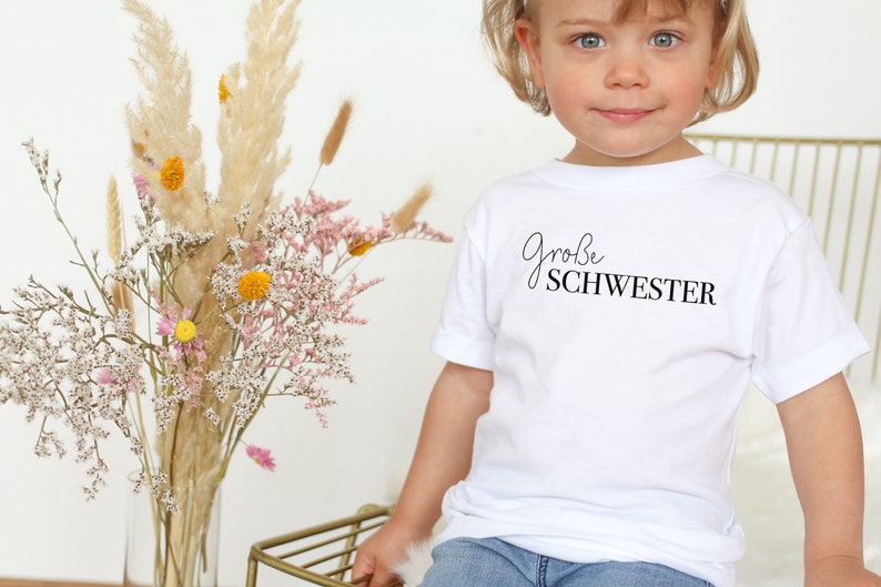 T-Shirt Große Schwester für Kinder & Geschwister Geschwistershirts Große Schwester Shirt Schwangerschaft verkünden Tales of Marley Bild 1