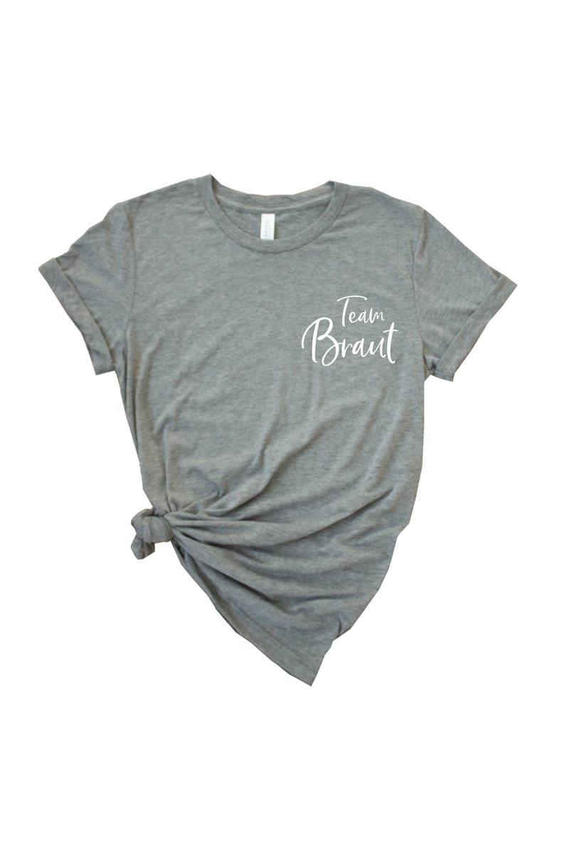 Braut & Team Braut T-Shirts für Junggesellinnenabschiede in vielen verschiedenen Farbkombinationen als JGA Shirt Bild 7