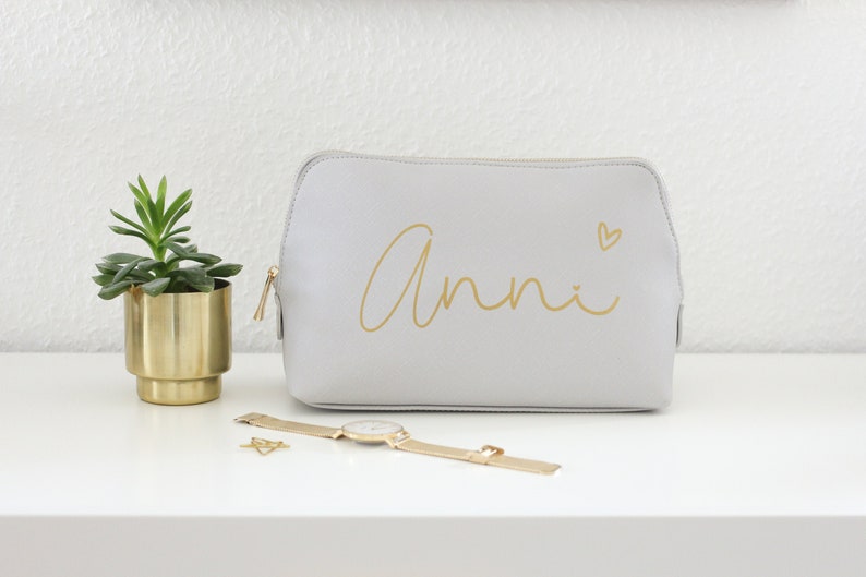 Personalized Cosmetic Bag With Name Small Large & as a Set Etsy