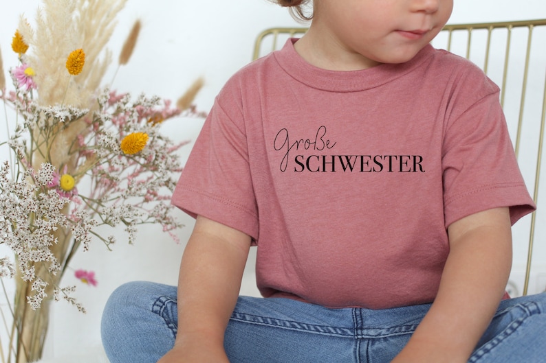 T-Shirt Große Schwester für Kinder & Geschwister Geschwistershirts Große Schwester Shirt Schwangerschaft verkünden Tales of Marley Bild 2