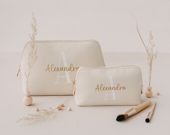 Personalisierte Kosmetiktasche mit Initial und Name | Personalisierter Kosmetikbeutel | personalisierte Kulturtasche | Schminktasche