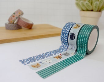 Set van 3 - koele kleuren - washi tapes