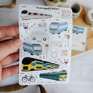 Transporte - hoja de pegatinas