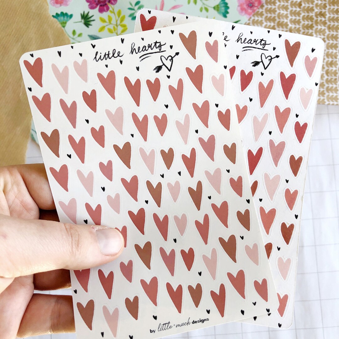 Little Hearts Sticker Sheet Etsy