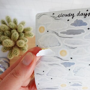 Cloudy days - sticker sheet