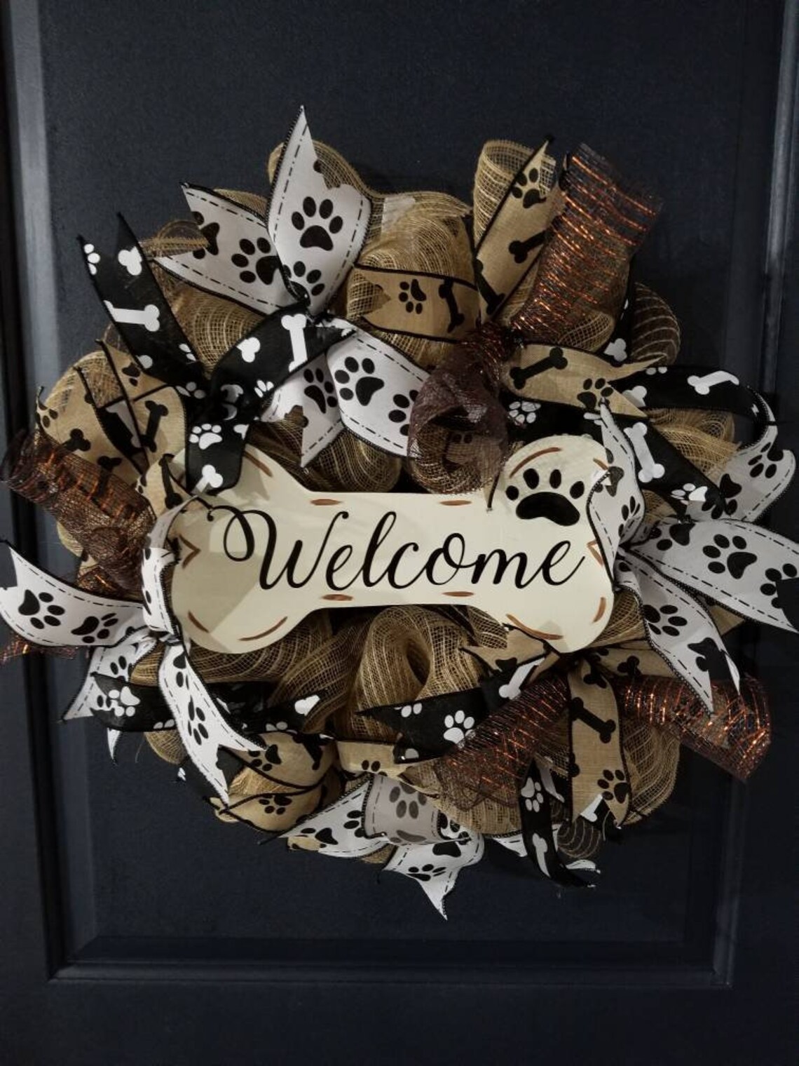 Paw Print Wreath Dog Wreath Dog Lover Wreath Etsy