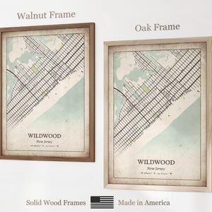 Vintage Wildwood Map Print, Classic Retro Wall Art, Wildwood City Poster, Beach House Decor, New Jersey United States Art image 7