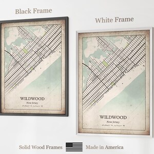 Vintage Wildwood Map Print, Classic Retro Wall Art, Wildwood City Poster, Beach House Decor, New Jersey United States Art image 8
