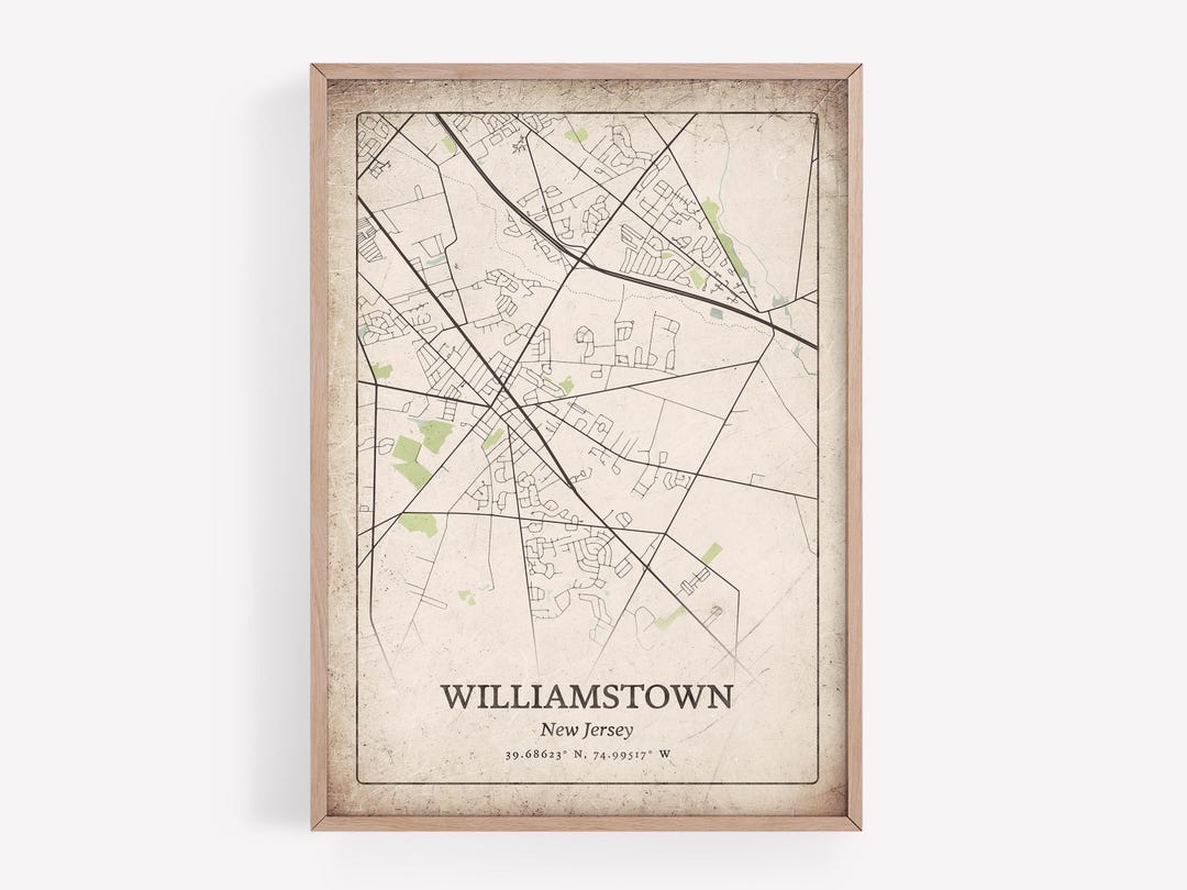 Vintage Map Print Distressed Grunge Wall Art Il 74r6 