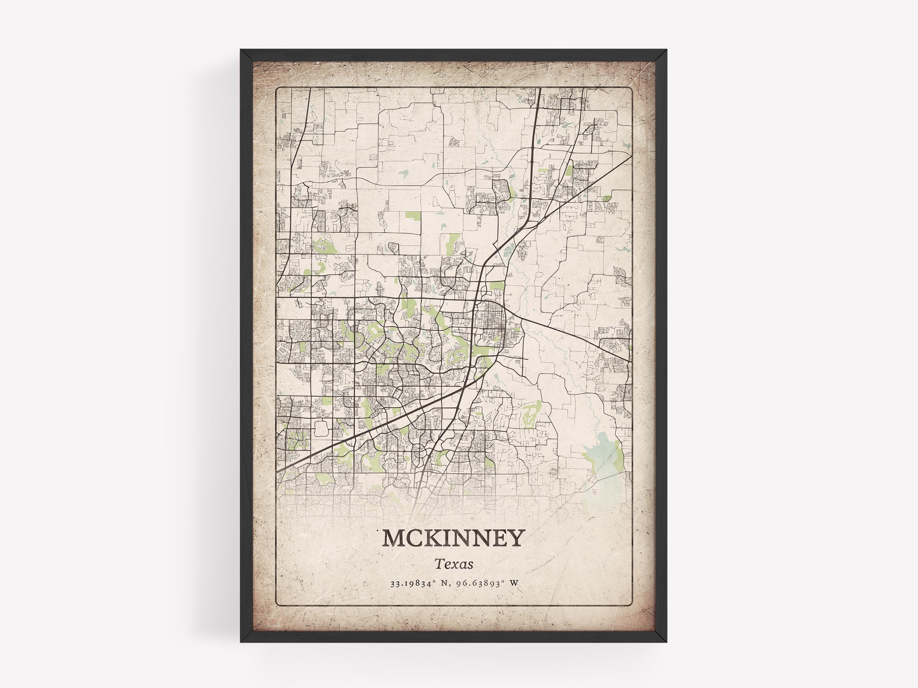 Mckinney Map Vintage - Etsy