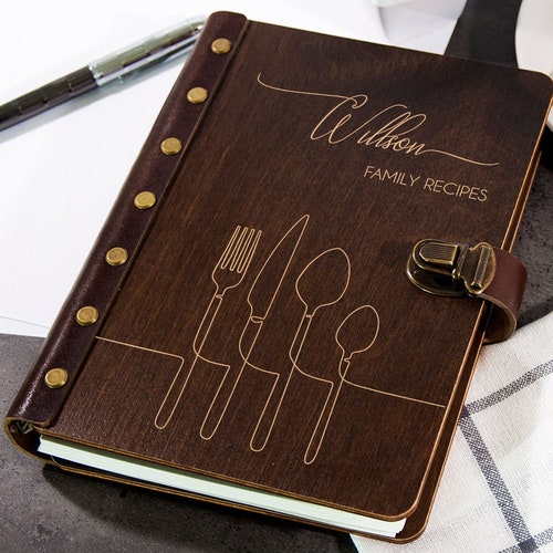 Personalized Family Recipe Book Kitchen Gift for Hostess Etsy